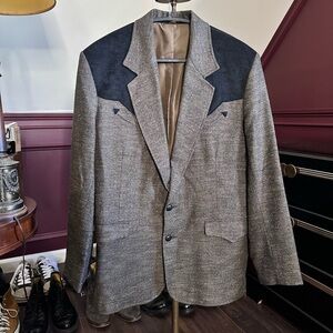 Pioneer Wear vintage Western tweed MiUSA felted jacket